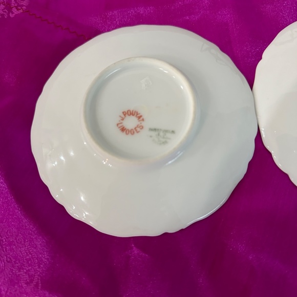 J.P. Limoges, antique, rare find, set of 2, demitasse cups with saucers. - Picture 9 of 11